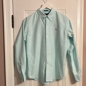 Ralph Lauren Aqua Button Down Shirt